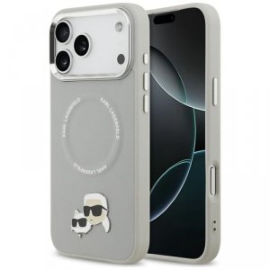 Etui Karl Lagerfeld Karl & Choupette     Pins MagSafe do iPhone 17 Pro szary