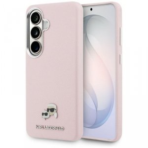 Etui Karl Lagerfeld Saffiano KC Metal    Logo MagSafe do Samsung Galaxy S26+ różowy