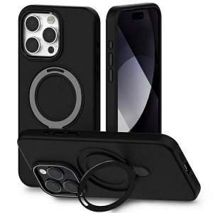 Mercury MagSafe Stand Silicone iPhone 15 Pro 6,1 czarny/black