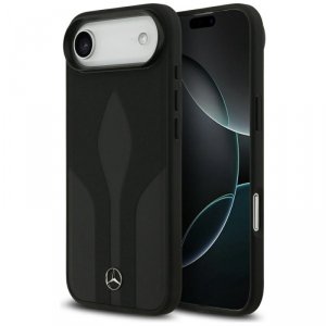 Etui Mercedes Leather The Move MagSafe do iPhone 17 Air czarny 