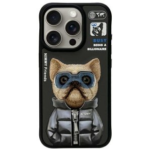 Nimmy etui iPhone 15 Pro Max 6.7        czarny/black Cool&Cute 2.0 Dog
