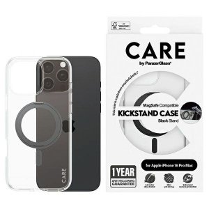 Etui CARE by PanzerGlass Feature         KickstandCase iPhone 16 Pro Max 6,9 czarny/black MagSafe 1324