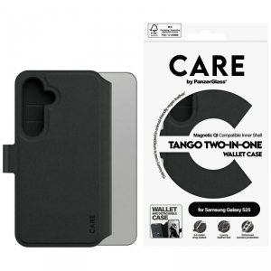 Etui CARE by PanzerGlass Feature Tango   2w1 Wallet do Samsung Galaxy S25 czarny