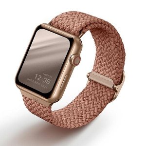 UNIQ pasek Aspen Apple Watch 44/42/45 mm Series 1/2/3/4/5/6/7/8/9/SE/SE2 Braided różowy/grapefruit pink