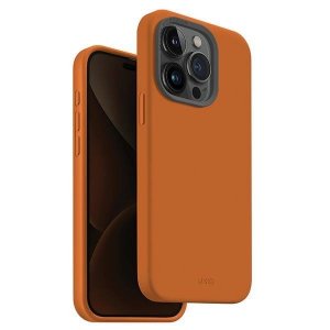 UNIQ etui Lino Hue iPhone 15 Pro 6.1 Magclick Charging pomarańczowy/sunset orange