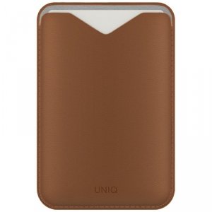 Magnetyczny portfel UNIQ Lyden Evo       stojak na telefon caramel