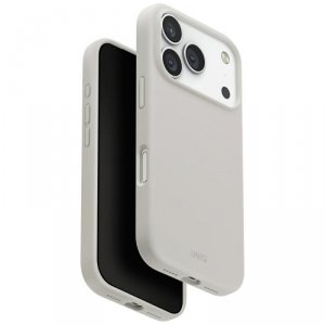 Etui UNIQ Lino do iPhone 17 Pro Magclick Charging jasno szary