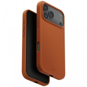 Etui UNIQ Lino do iPhone 17 Pro Max      Magclick Charging pomarańczowy