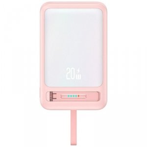 Powerbank USAMS XM Series CD219 10000mAh Magnetic Wireless różowy