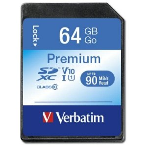 Verbatim Karta Premium U1 SDXC 64GB V10  czarny/black 44024