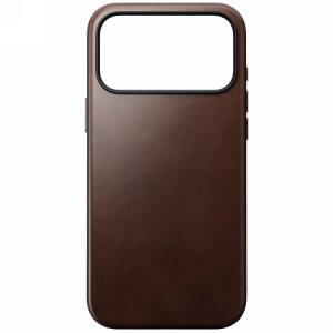 NOMAD Modern Leather Case - skórzane etui do iPhone 17 Pro Max kompatybilne z MagSafe, skóra Horween (rustic brown)