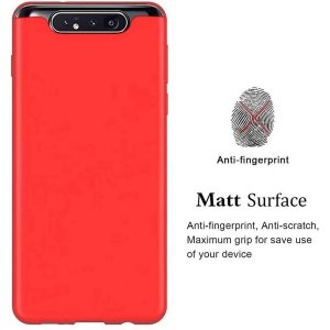 MyChoice Liquid Matte Soft Case Etui Cover Samsung Galaxy A80 czerwony