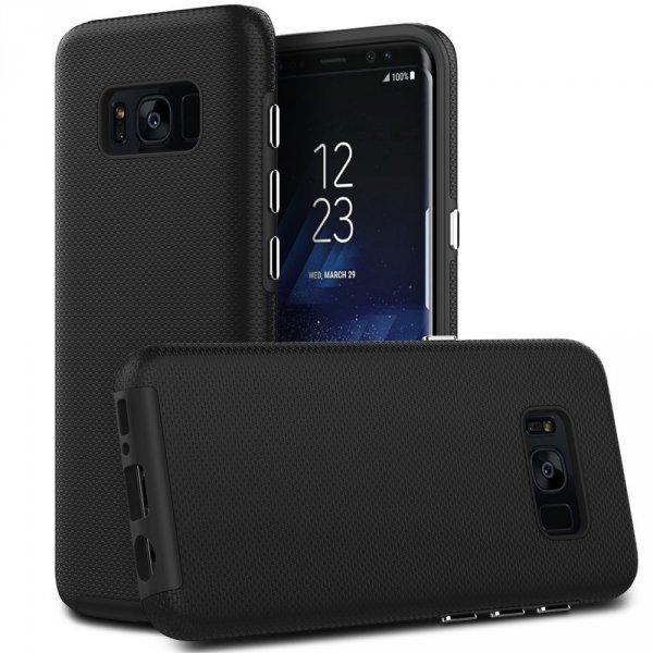 EASYACC Etui Case Heavy Duty Drop Protection - Samsung Galaxy S8 (Black) 