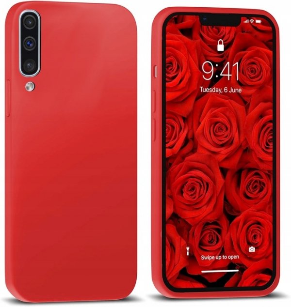 ETUI DO SAMSUNG A70 SILIKON KOLOR SOFT CASE czerwony