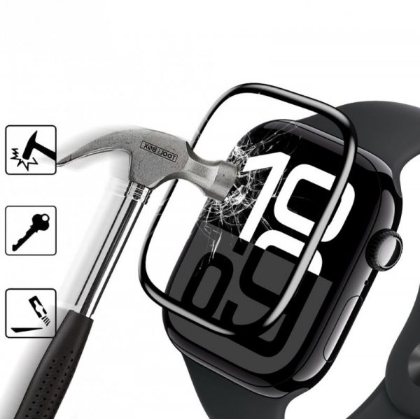 SZKŁO HYBRYDOWE HOFI HYBRID PRO+ APPLE WATCH 7 / 8 / 9 (45 MM) BLACK
