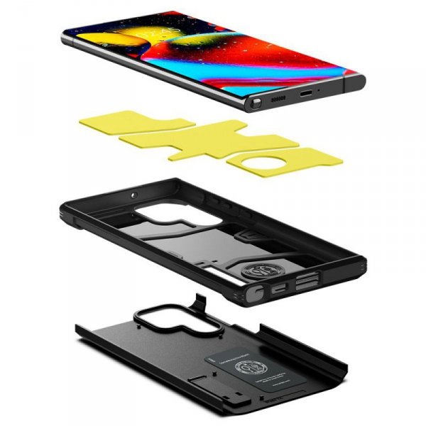 PANCERNE ETUI SPIGEN TOUGH ARMOR  GALAXY S22 ULTRA BLACK