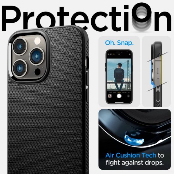 ETUI SPIGEN  LIQUID AIR IPHONE 14 PRO MATTE BLACK