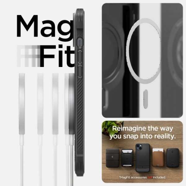 ETUI SPIGEN  RUGGED ARMOR MAG MAGSAFE IPHONE 14 PLUS / 15 PLUS MATTE BLACK