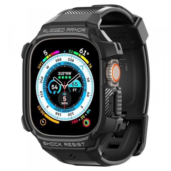 ETUI SPIGEN  RUGGED ARMOR ”PRO” APPLE WATCH ULTRA 1 / 2 (49 MM) BLACK