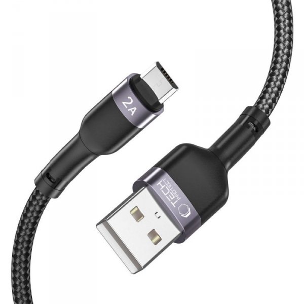 TECH-PROTECT ULTRABOOST ”2” MICRO-USB CABLE 2.4A 25CM BLACK