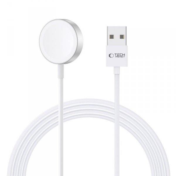 TECH-PROTECT ULTRABOOST MAGNETIC CHARGING CABLE 120CM APPLE WATCH WHITE