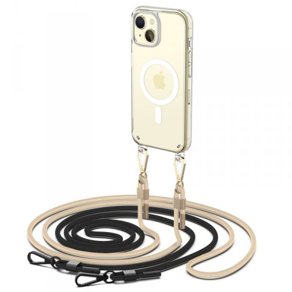 TECH-PROTECT FLEXAIR CHAIN MAGSAFE IPHONE 15 BLACK & BEIGE