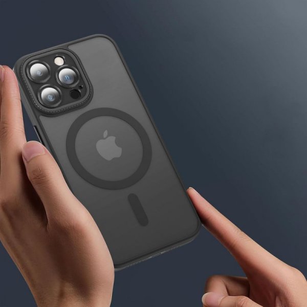 ETUI PLECKI CASE NAKŁADKA TECH-PROTECT  MAGMAT CAM+ MAGSAFE IPHONE 15 PRO MAX MATTE BLACK