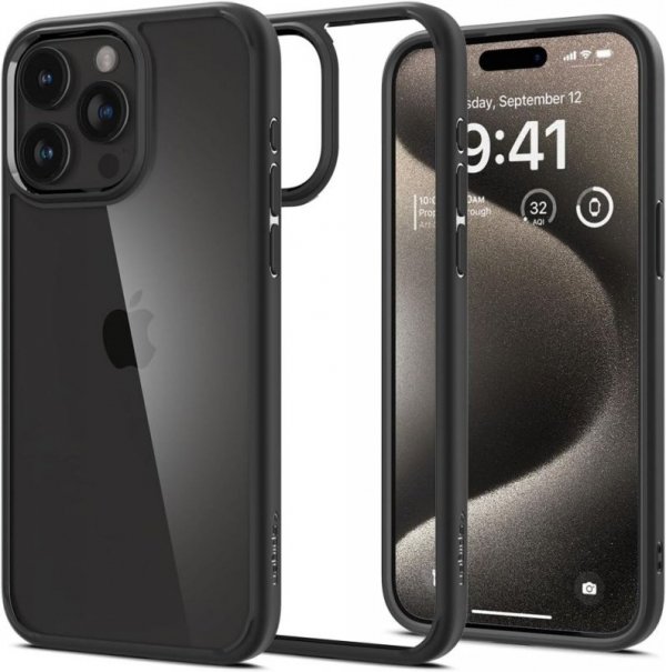 ETUI SPIGEN  ULTRA HYBRID IPHONE 15 PRO MAX MATTE BLACK