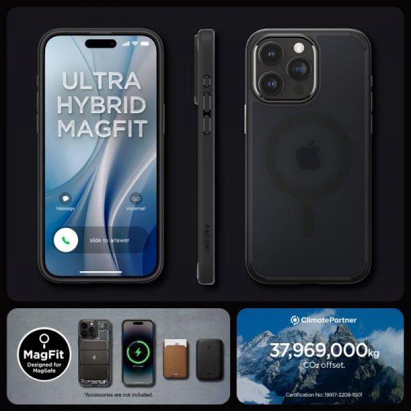 ETUI SPIGEN  ULTRA HYBRID MAG MAGSAFE IPHONE 15 PRO MAX FROST BLACK