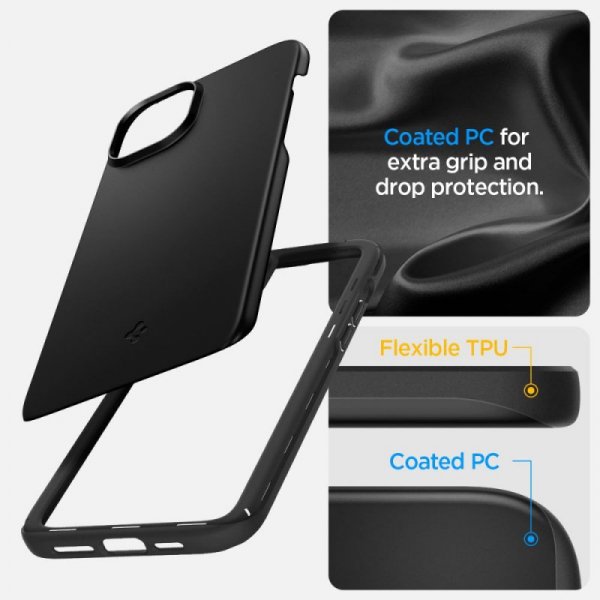 ETUI SPIGEN  THIN FIT IPHONE 15 BLACK