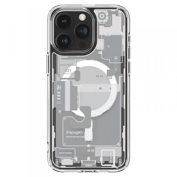 ETUI SPIGEN  ULTRA HYBRID MAG MAGSAFE IPHONE 15 PRO ZERO ONE WHITE