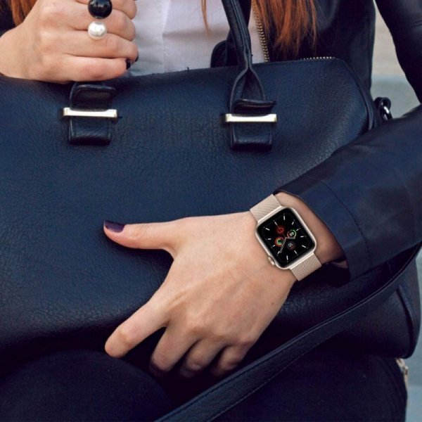 TECH-PROTECT MILANESEBAND APPLE WATCH 6 / 7 / 8 / 9 / 10 / SE (40 / 41 / 42 MM) STARLIGHT