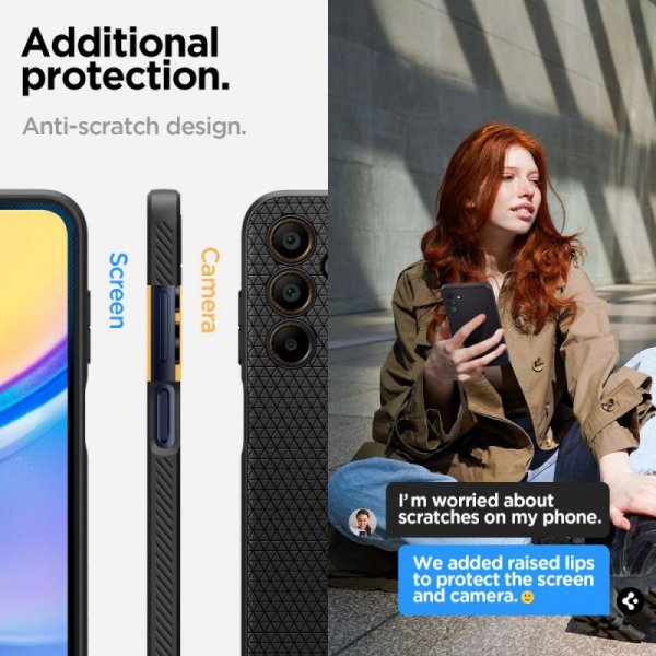 ETUI SPIGEN  LIQUID AIR GALAXY A15 4G / 5G MATTE BLACK