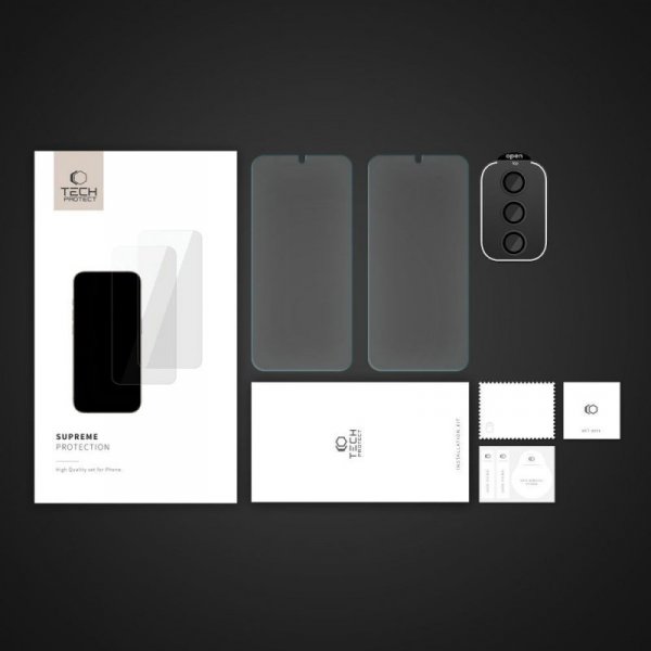 SZKŁO HARTOWANE TECH-PROTECT SUPREME SET SAMSUNG GALAXY S24 CLEAR
