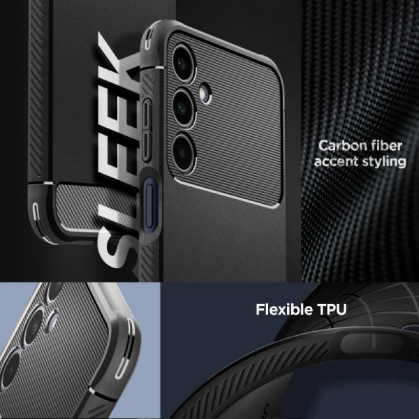 ETUI SPIGEN  RUGGED ARMOR GALAXY A25 5G MATTE BLACK