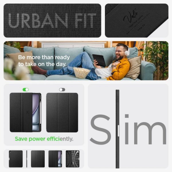 ETUI SPIGEN  URBAN FIT IPAD AIR 13 2024 BLACK