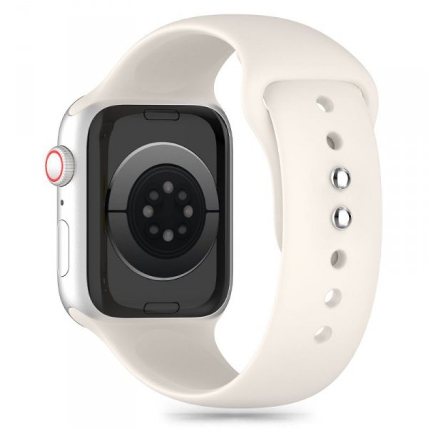 TECH-PROTECT SILICONE APPLE WATCH 6 / 7 / 8 / 9 / 10 / SE / ULTRA 1 / 2 (44 / 45 / 46 / 49 MM) STARLIGHT