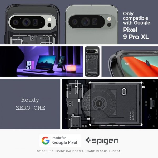 ETUI SPIGEN  ULTRA HYBRID GOOGLE PIXEL 9 PRO XL ZERO ONE