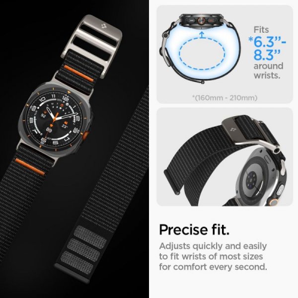 Pasek Spigen DuraPro Flex do Samsung Galaxy Watch Ultra (47 mm) – Czarny