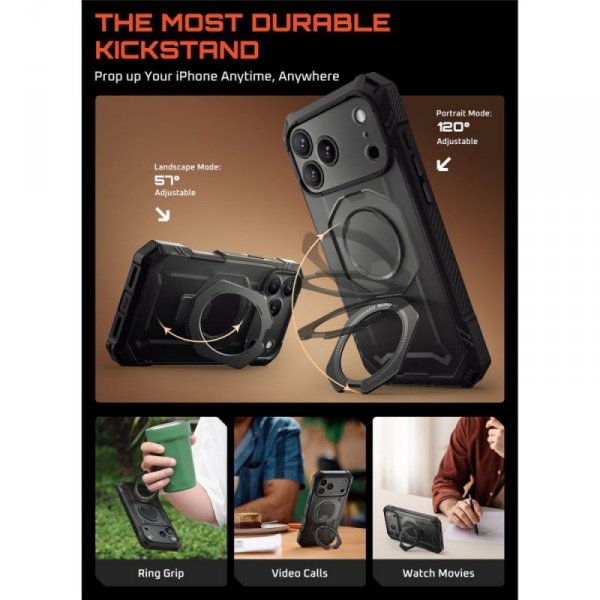 Etui Supcase UB Grip Pro Mag MagSafe iPhone 17 Pro Max Black