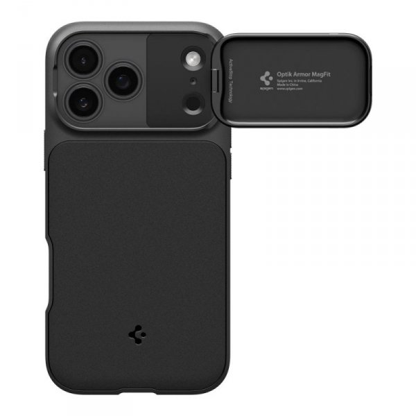 Etui Spigen Optik Armor Mag do iPhone 17 Pro MagSafe z osłoną aparatu – Czarne