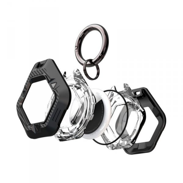 Pancerne Etui Ochronne Tech-Protect Defense do Apple AirTag 1 / 2 Black