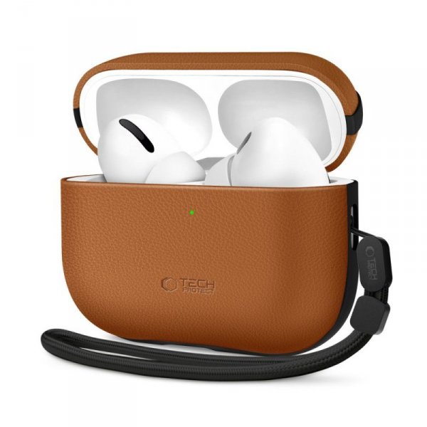Etui Ochronne Tech-Protect NaturalFit do Apple AirPods Pro 3 Brown (Brązowy)