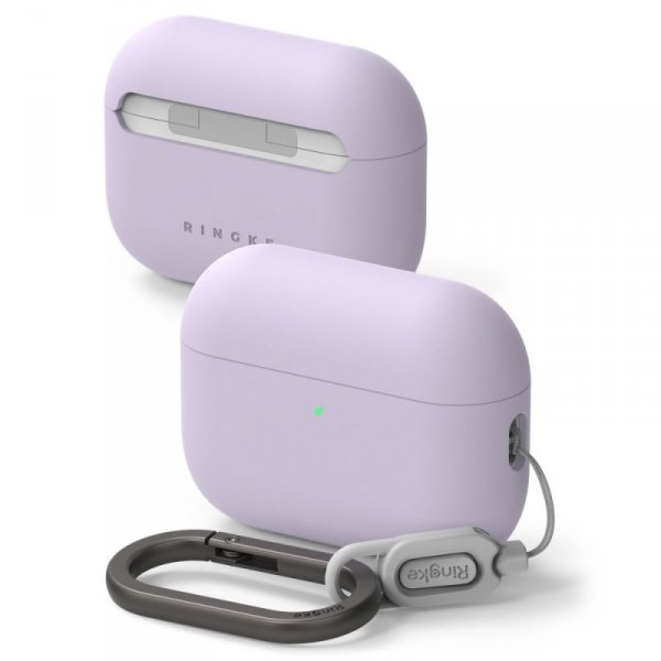 Silikonowe Etui do AirPods Pro 3 Ringke Silicone Lawendowe Purple Jasnofioletowy