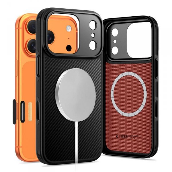 Karbonowe Etui MagSafe iPhone 17 Pro Tech-Protect Kevlar Aramidowe