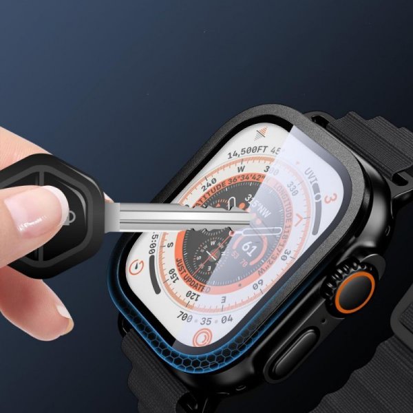 Szkło Hartowane z Ramką Tech-Protect Glass Ring do Apple Watch Ultra 1 / 2 / 3 (49 mm) Cosmic Orange