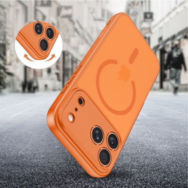 Etui do iPhone 17 Pro Max Tech-Protect BasicMag MagSafe – Matte Cosmic Orange