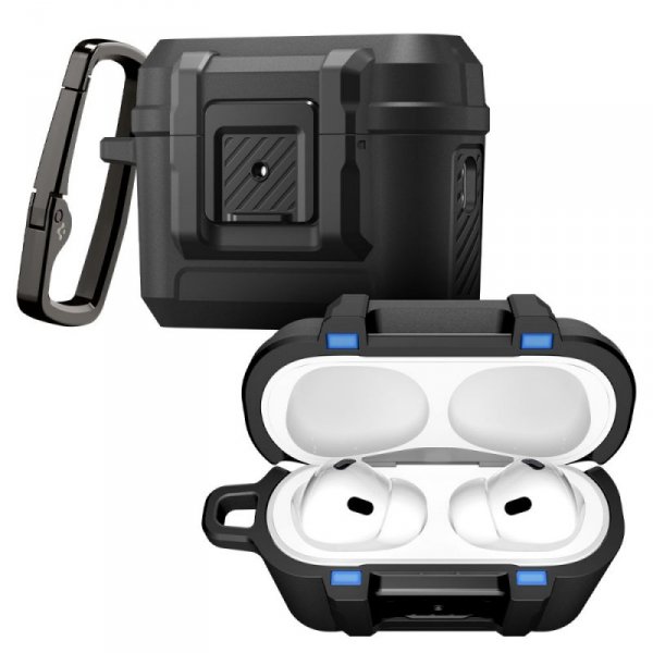 Etui Spigen Lock Fit do Apple AirPods Pro 3 – Matowy Czarny
