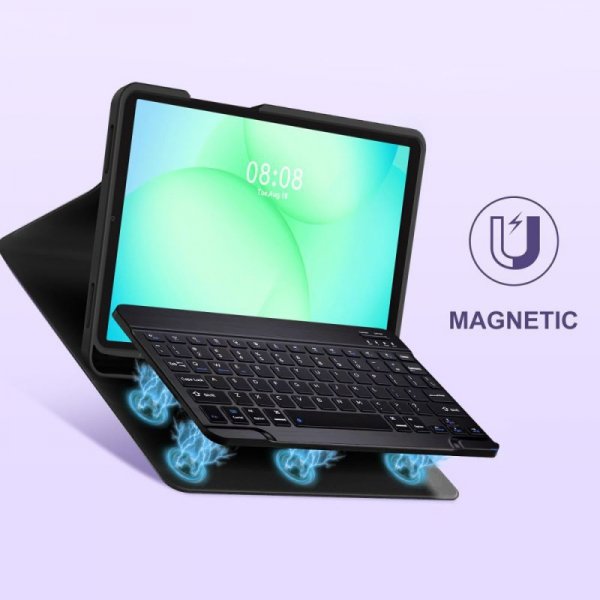 Etui z Klawiaturą i Miejscem na Rysik do Samsung Galaxy Tab A9 8.7 - Tech-Protect - Czarne