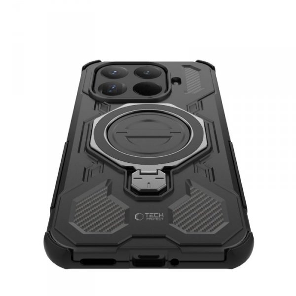 Etui Pancerne z Podstawką Tech-Protect TacticStand MagSafe do Xiaomi 15T Pro Matte Black (Matowy Czarny)